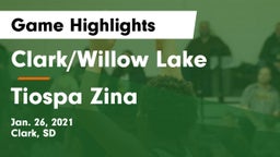 Clark/Willow Lake  vs Tiospa Zina  Game Highlights - Jan. 26, 2021