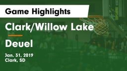 Clark/Willow Lake  vs Deuel  Game Highlights - Jan. 31, 2019