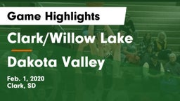 Clark/Willow Lake  vs Dakota Valley  Game Highlights - Feb. 1, 2020