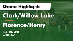 Clark/Willow Lake  vs Florence/Henry  Game Highlights - Feb. 24, 2020