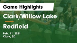 Clark/Willow Lake  vs Redfield  Game Highlights - Feb. 11, 2021