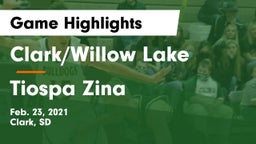 Clark/Willow Lake  vs Tiospa Zina  Game Highlights - Feb. 23, 2021
