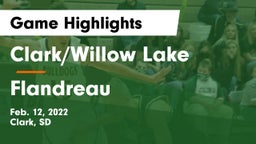 Clark/Willow Lake  vs Flandreau  Game Highlights - Feb. 12, 2022