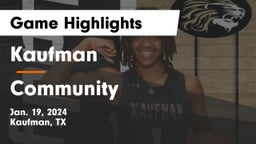 Kaufman  vs Community  Game Highlights - Jan. 19, 2024