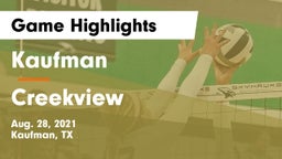 Kaufman  vs Creekview  Game Highlights - Aug. 28, 2021