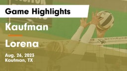 Kaufman  vs Lorena  Game Highlights - Aug. 26, 2023