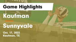 Kaufman  vs Sunnyvale  Game Highlights - Oct. 17, 2023