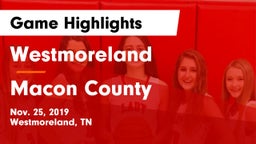 Westmoreland  vs Macon County  Game Highlights - Nov. 25, 2019