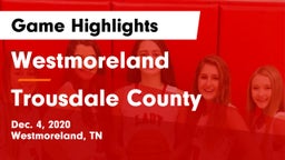 Westmoreland  vs Trousdale County  Game Highlights - Dec. 4, 2020