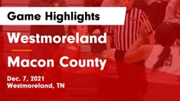 Westmoreland  vs Macon County  Game Highlights - Dec. 7, 2021