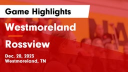 Westmoreland  vs Rossview  Game Highlights - Dec. 20, 2023