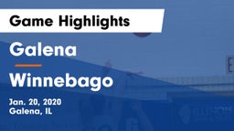 Galena  vs Winnebago  Game Highlights - Jan. 20, 2020