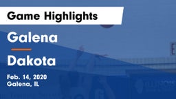 Galena  vs Dakota  Game Highlights - Feb. 14, 2020
