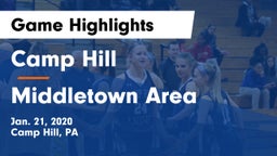 Camp Hill  vs Middletown Area  Game Highlights - Jan. 21, 2020