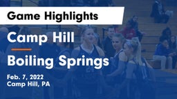 Camp Hill  vs Boiling Springs  Game Highlights - Feb. 7, 2022