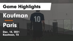 Kaufman  vs Paris  Game Highlights - Dec. 14, 2021