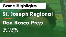 St. Joseph Regional  vs Don Bosco Prep  Game Highlights - Jan. 14, 2020