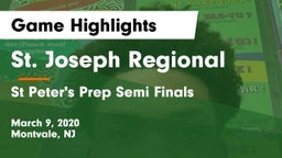 St. Joseph Regional  vs St Peter's Prep Semi Finals Game Highlights - March 9, 2020