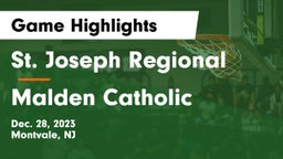 St. Joseph Regional vs Malden Catholic  Game Highlights - Dec. 28, 2023