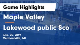 Maple Valley  vs Lakewood public Sco Game Highlights - Jan. 25, 2019