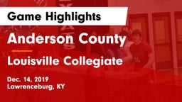 Anderson County  vs Louisville Collegiate Game Highlights - Dec. 14, 2019