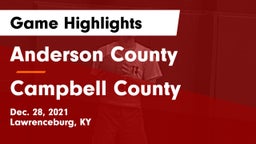 Anderson County  vs Campbell County  Game Highlights - Dec. 28, 2021