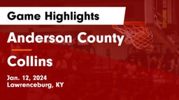 Anderson County  vs Collins  Game Highlights - Jan. 12, 2024