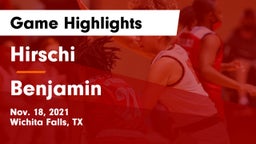 Hirschi  vs Benjamin  Game Highlights - Nov. 18, 2021