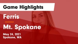 Ferris  vs Mt. Spokane Game Highlights - May 24, 2021