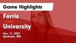 Ferris  vs University  Game Highlights - Jan. 11, 2022