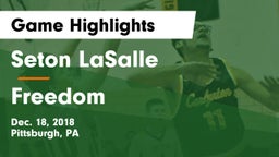 Seton LaSalle  vs Freedom  Game Highlights - Dec. 18, 2018