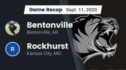 Recap: Bentonville  vs. Rockhurst  2020