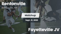 Matchup: Bentonville High vs. Fayetteville JV 2020