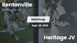 Matchup: Bentonville High vs. Heritage JV 2020