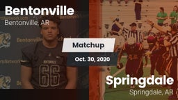 Matchup: Bentonville High vs. Springdale  2020