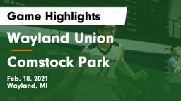 Wayland Union  vs Comstock Park  Game Highlights - Feb. 18, 2021