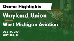 Wayland Union  vs West Michigan Aviation Game Highlights - Dec. 21, 2021