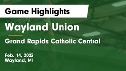 Wayland Union  vs Grand Rapids Catholic Central  Game Highlights - Feb. 14, 2023