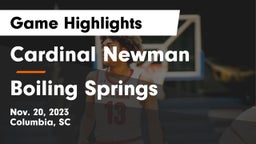 Cardinal Newman  vs Boiling Springs  Game Highlights - Nov. 20, 2023