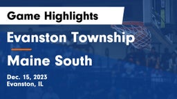 Evanston Township  vs Maine South  Game Highlights - Dec. 15, 2023