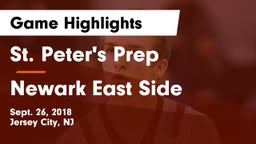 St. Peter's Prep  vs Newark East Side Game Highlights - Sept. 26, 2018