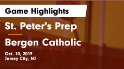 St. Peter's Prep  vs Bergen Catholic  Game Highlights - Oct. 10, 2019