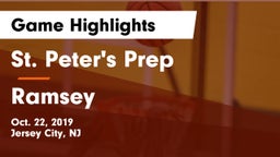 St. Peter's Prep  vs Ramsey  Game Highlights - Oct. 22, 2019