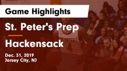 St. Peter's Prep  vs Hackensack  Game Highlights - Dec. 31, 2019