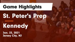 St. Peter's Prep  vs Kennedy  Game Highlights - Jan. 23, 2021