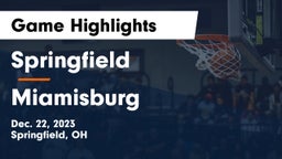 Springfield  vs Miamisburg  Game Highlights - Dec. 22, 2023