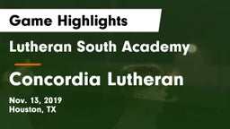 Lutheran South Academy vs Concordia Lutheran  Game Highlights - Nov. 13, 2019