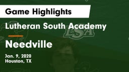 Lutheran South Academy vs Needville  Game Highlights - Jan. 9, 2020