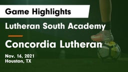Lutheran South Academy vs Concordia Lutheran Game Highlights - Nov. 16, 2021