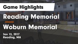 Reading Memorial  vs Woburn Memorial  Game Highlights - Jan 13, 2017